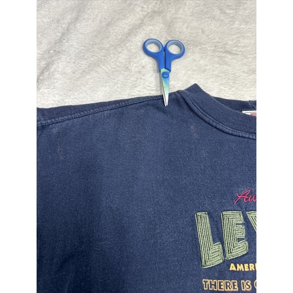 Vintage Levi's Jeans Blue Embroidered Women's Crewneck Sweatshirt Size Large - Picture 5 of 10